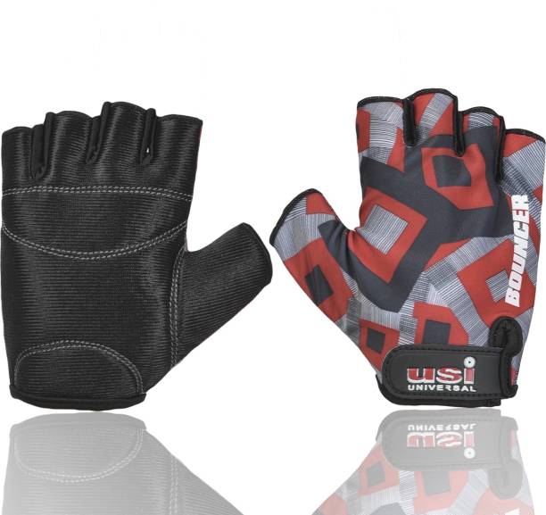 USI UNIVERSAL Gym Gloves, Bouncer Fitness Workout Powerlifting Gloves, Made of Polyester, Foam Gym & Fitness Gloves