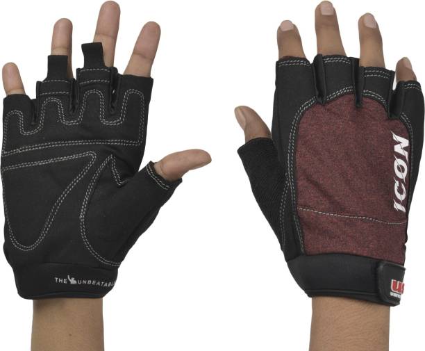 USI UNIVERSAL Gym Gloves , Icon Fitness Workout Powerlifting Gloves, Made of Polyester, Foam Gym & Fitness Gloves