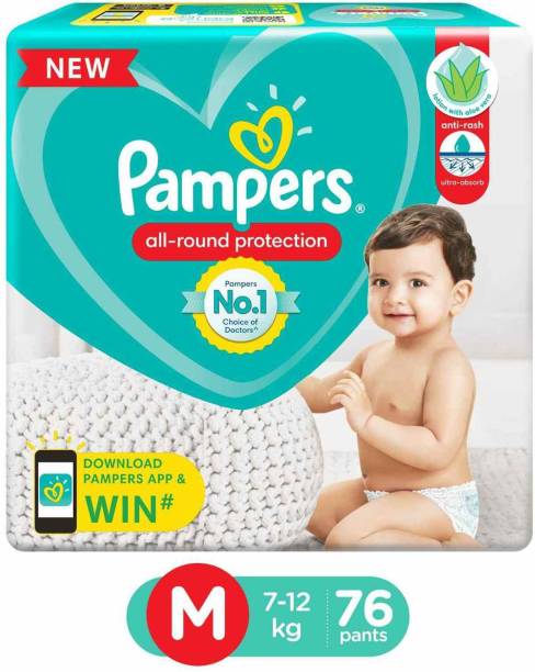 Pampers All round Protection Pants, Medium size baby di...