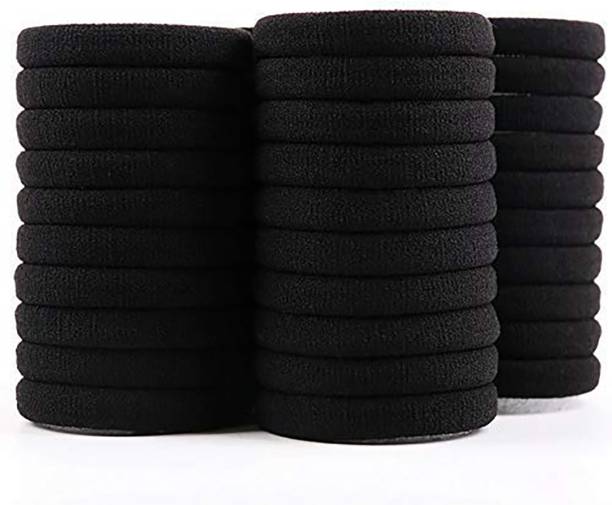 Myra Collection (Pack of 24) Black hair band cotton rubber Black band Hair bands Hair Band