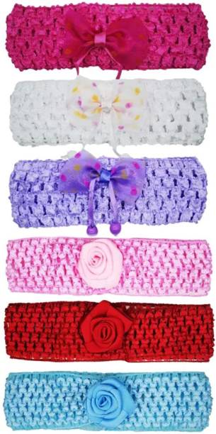 Myra Collection (Pack of 6)Multicolor Baby headbands for girls Baby Girl Headbands Hair Band