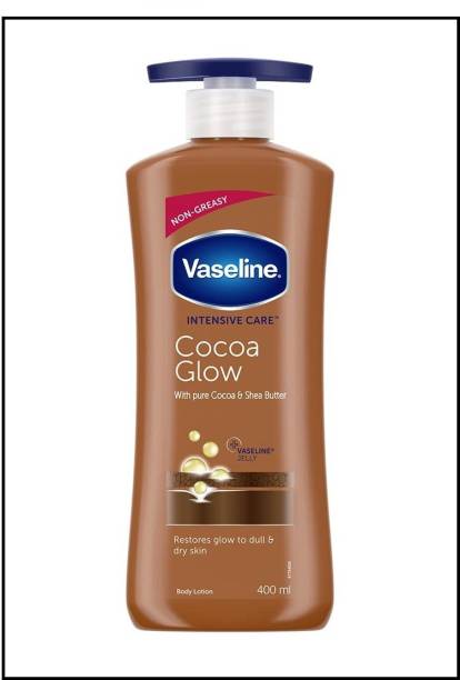 Vaseline COCOA GLOW WITH PURE COCOA & SHEA BUTTER BODY LOTION 400ML SET*1