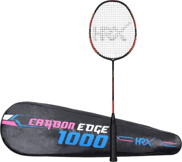 HRX Carbon Edge 1000 Red, Black Strung Badminton Racquet