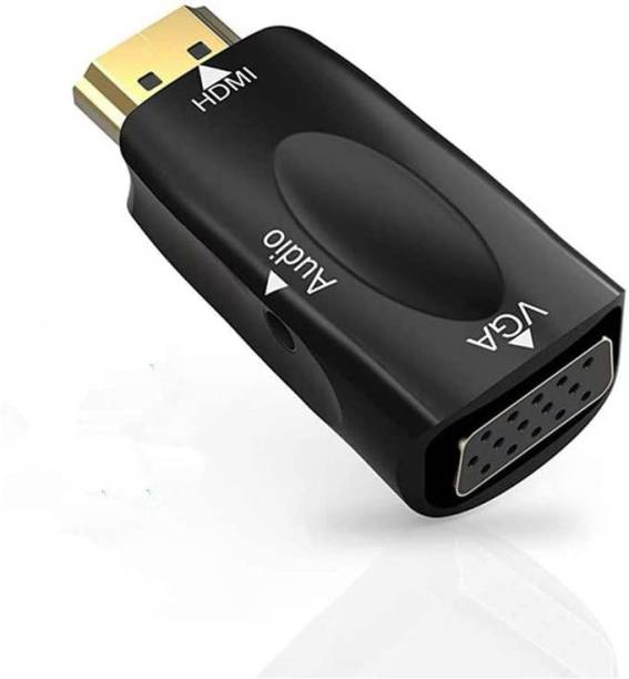 microware  TV-out Cable HDMI to VGA converter, HDMI male input to VGA female output with audio