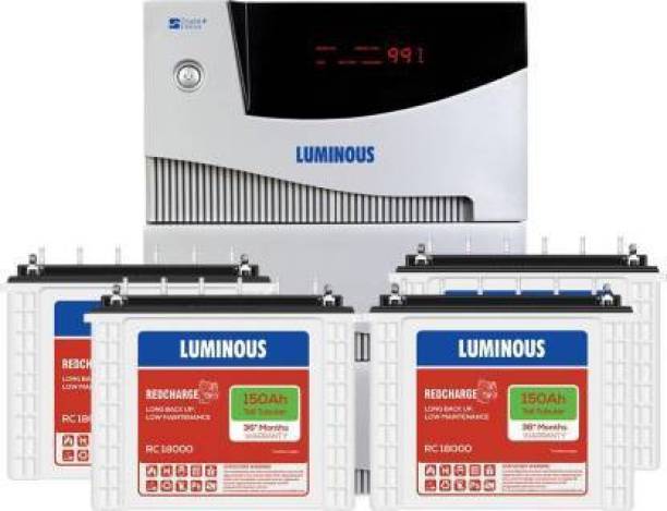 LUMINOUS Cruze 3.5KVA Inverter with RC 18000 Battery (4 Batteries) Pure Sine Wave Inverter