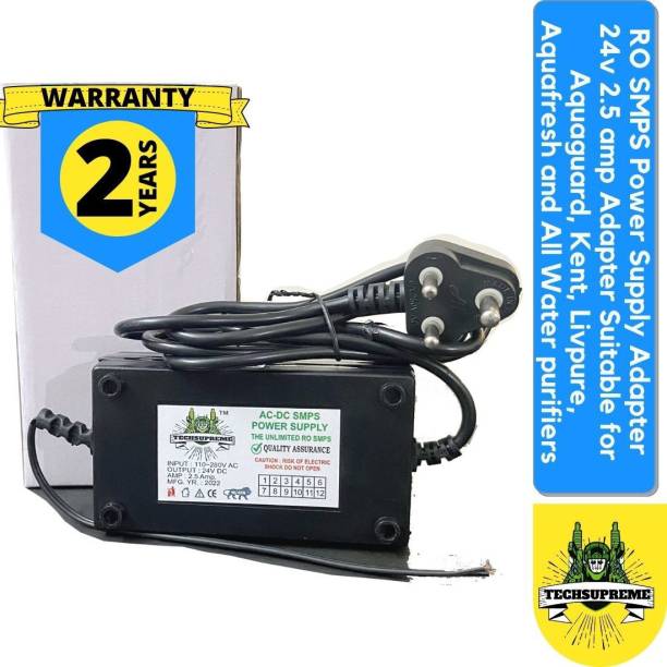 TechSupreme RO SMPS Power Supply Adapter 24v 2.5amp Adapter Suitable for All Water purifiers 110 W Adapter