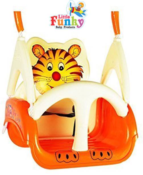 Little Funky Musical 3 in 1 adjustable baby swing (1 to 5Years) Plastic Small Swing