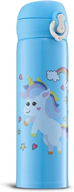 fastgear Beautiful Favourite Unicorn Character Steel Water Bottle For Kids 500 ml Water Bottle