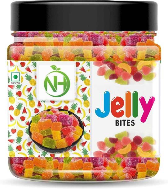 Nutri Hub Jelly Bites (Sweet-Coated in Sugar and Brightly Coloured) 400GM fruit Jelly Candy