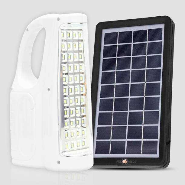 Pick Ur Needs Rechargeable 44 LED Lantern Emergency Light with Solar Panel(3W+9V) Flood Lamp Solar Light Set