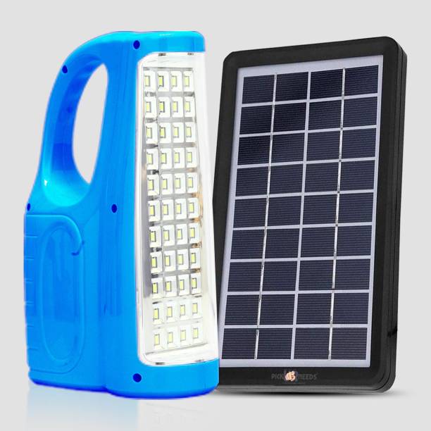Pick Ur Needs Rechargeable 44 LED Lantern Emergency Light with Solar Panel(3W+9V) Flood Lamp Solar Light Set