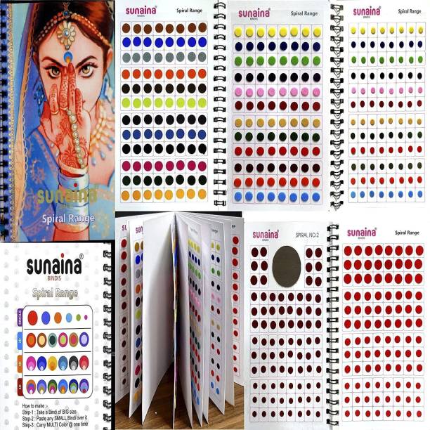 SUNAINA New Collection Spiral Multicolour KUMKUM Bindi Book For Women(IN-SSMB101) FOREHEAD Multicolor Bindis