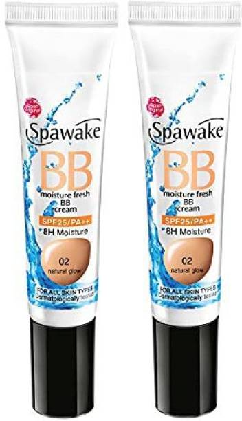 Spawake BB Cream 02 with SPF25/PA++, All Skin Types, 30g each, Pack of 2 Foundation