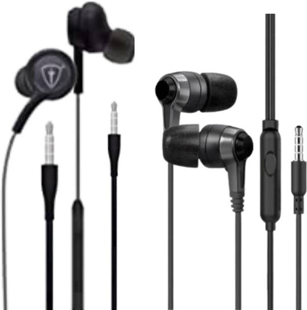 Tiitan Combo Pack of Wired Earphones Black S8, S11 Wired Headset