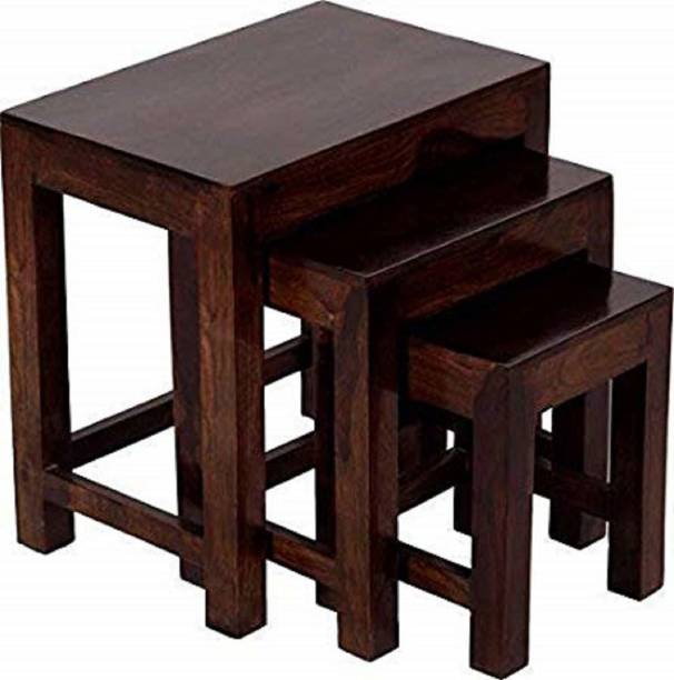 shiv art Solid Wood Nesting Table