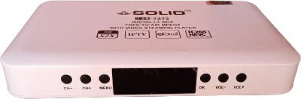 Solid HDS2X-7272 H.265 HEVC Digital Set-Top Box Life time free NO Monthly Reacharge Media Streaming Device