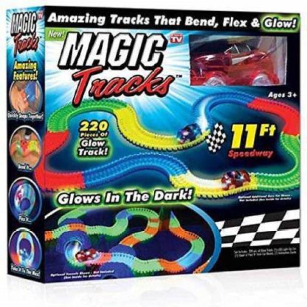 wonder digital Magic Track Racer Car Toy Plastic Glow R...