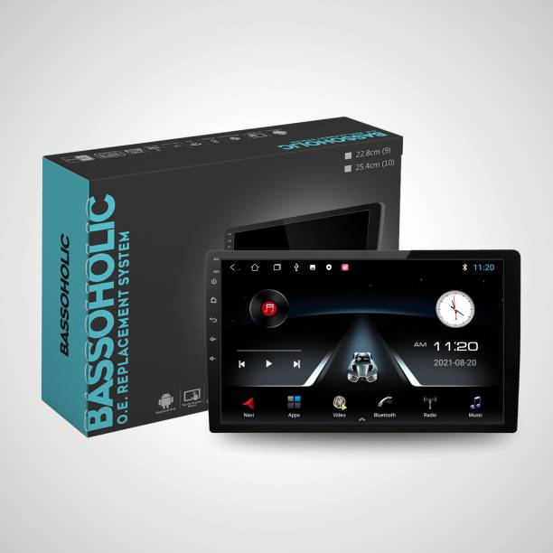 BASSOHOLIC 9 Inch Android 10 System with 2GB/16GB RAM & ROM, IPS Display/HD Display/GPS/SWC Car Stereo