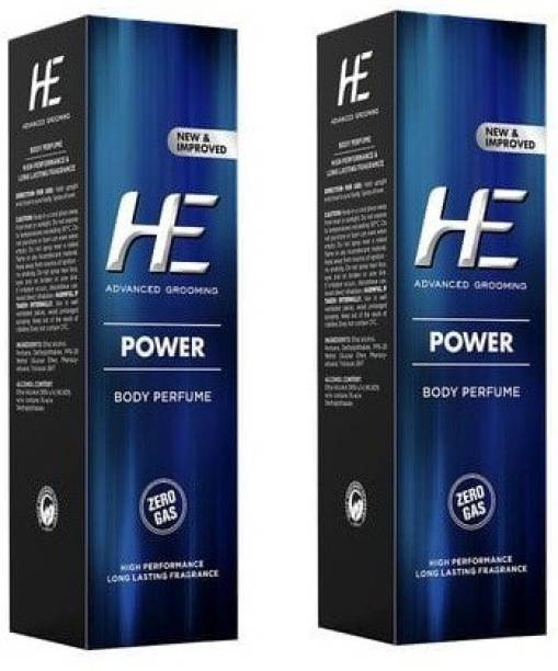 HE Power advance power body perfume zero gas (120ml*2) Body Spray  -  For Men