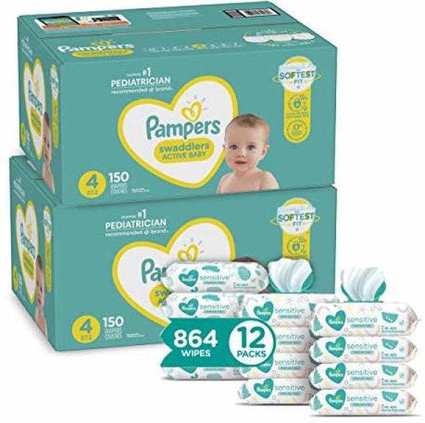 Pampers Swaddlers Disposable Baby Diapers Size 4 - S - ...