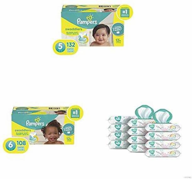 Pampers Bundle - Swaddlers Disposable Baby Diapers Size...