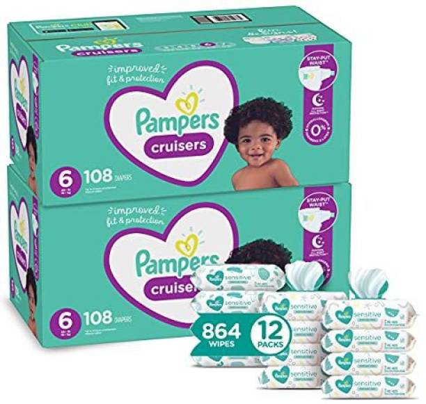 Pampers Cruisers Disposable Baby Diapers Size 6 - S - M