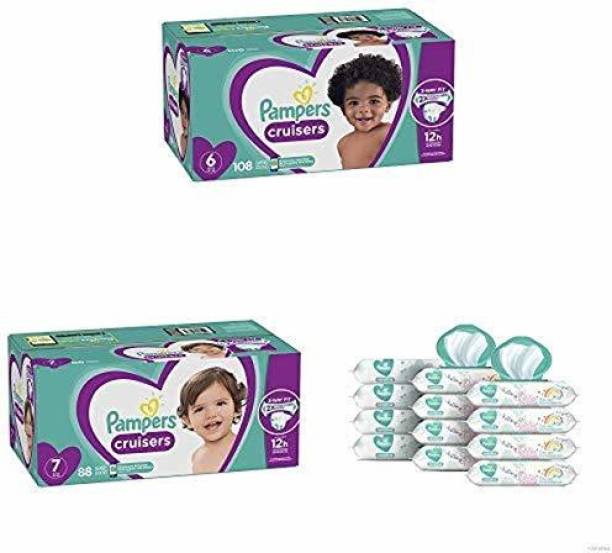 Pampers Bundle - Cruisers Disposable Baby Diapers Sizes...