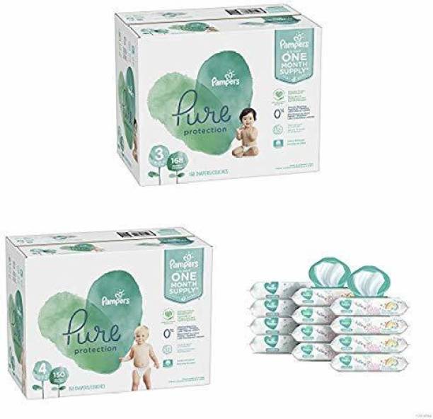 Pampers Bundle - Pure Disposable Baby Diapers Sizes 3 -...