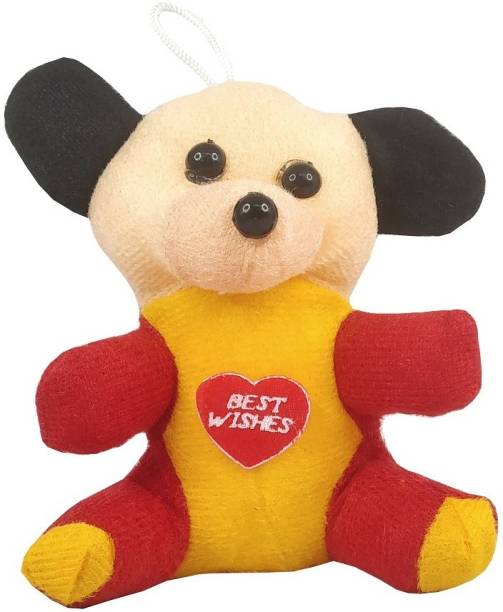 Uniqon Pack of 1 (Size:11x12cm) Multicolor Teddy Bear Soft Fur Stuffed Toy for Kids  - 12 cm