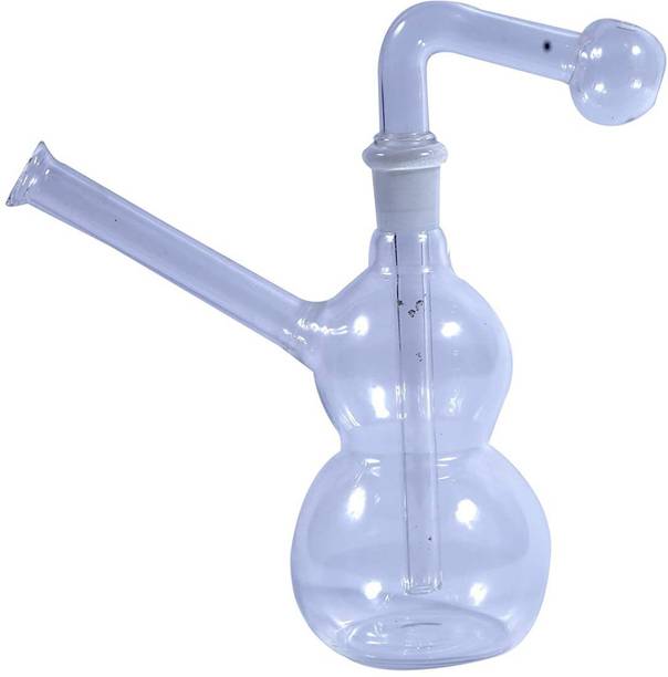 TANISHKA EXPORT 5 Inch 2 PEC Burner Clear Glass Smoking Water Pipe Beer Bong Funnel
