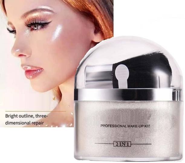 ADJD 3D Face And Body Whitening Shimmer Silver Loose Powder Highlighter