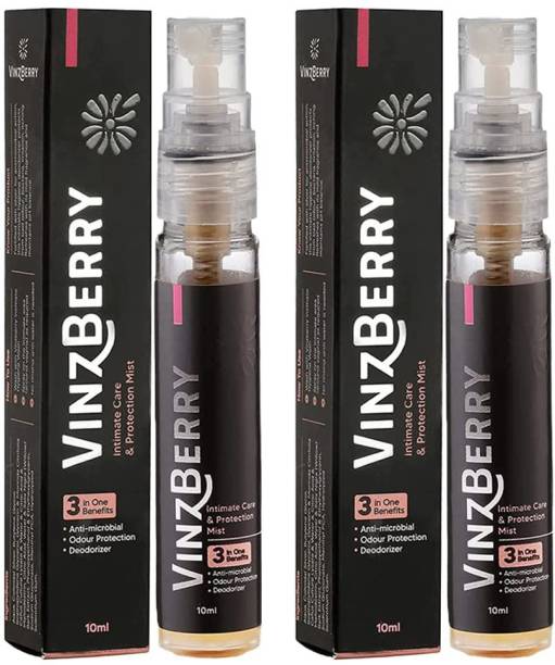 VinzBerry Intimate Care & Protection Mist 10 ml Each (Pack of 2) Intimate Spray