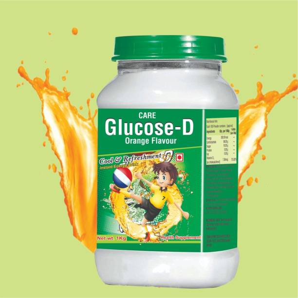 CARE FORMULATION Glucose-D 1kg (Orange Flavour), Pack of 1/ Instant Energy Health Drink Energy Drink