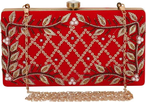 Party Red  Clutch Price in India