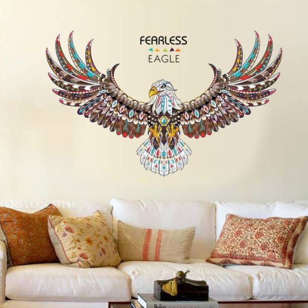 JAAMSO ROYALS New Eagle Wings Large Wall Stickers Home Décor ( 60 CM x 90 CM) Medium Self Adhesive Sticker