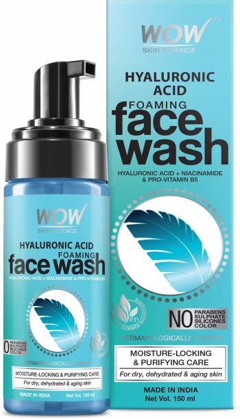 WOW SKIN SCIENCE Hyaluronic Acid Foaming  - For Moisture-Locking & Purifying Care Face Wash