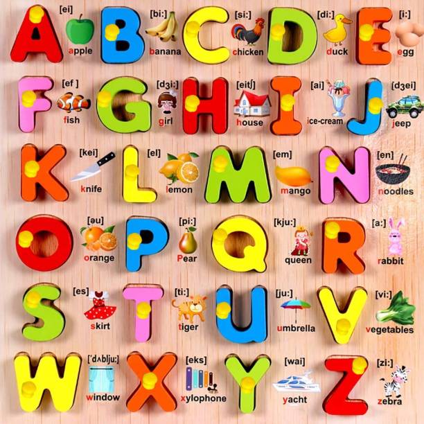 Plus Shine Alphabet AtoZ Learning Letter puzzle Board Game For Play&Fun Learning Toy inBook