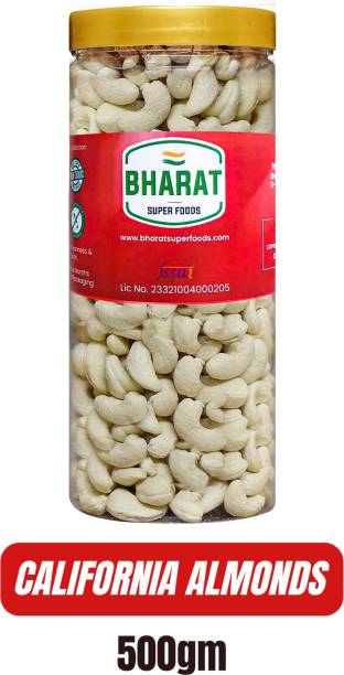 Bharat Super Foods Whole Premium Goa Cashew Nuts Big Size (100% Natural Kaju) 500gm Jar Pack Cashews