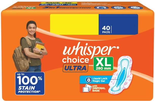 Whisper Choice Ultra XL Wings Sanitary Pad