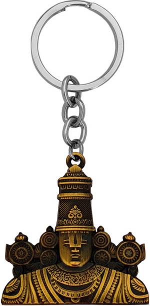 M Men Style Tirupati Balaji Lord Venkateswara Double Side Keychain and Keyring Gift Key Chain