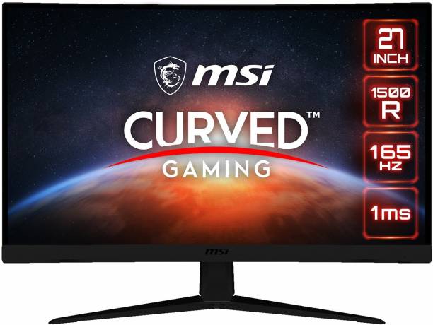 MSI 27 inch Curved Full HD LED Backlit VA Panel Frameless, with Adjustable Stand, Anti-Flicker & Less Blue Light Gaming Monitor (Optix G27C5)