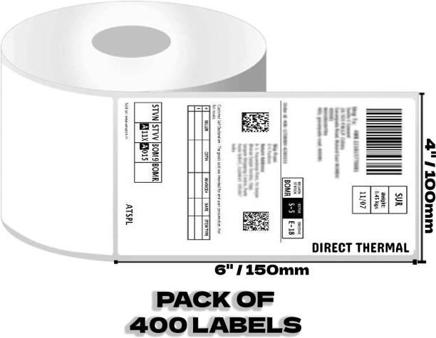 ACROSS Direct Thermal Shipping 400 Labels 4 x 6" 100 x 150 mm 75 gsm Paper Roll