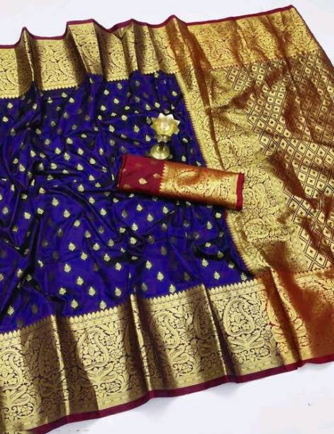 Woven Banarasi Jacquard, Pure Silk Saree Price in India