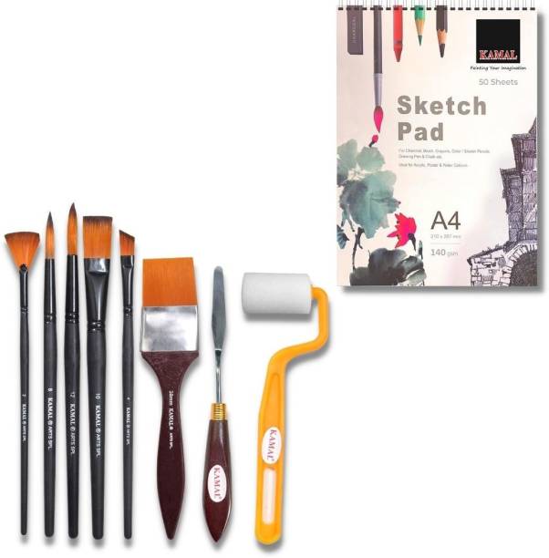 KAMAL Matte Full Tool kit with A4 sketch pad 50 Sheets