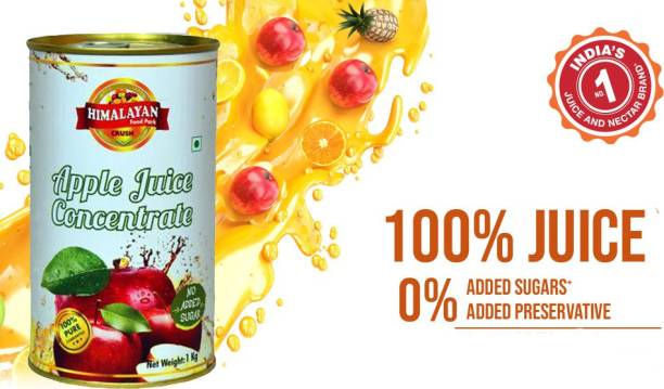 himalayan food park crush 100% PURE APPLE JUICE No added Preservatives-Made In India