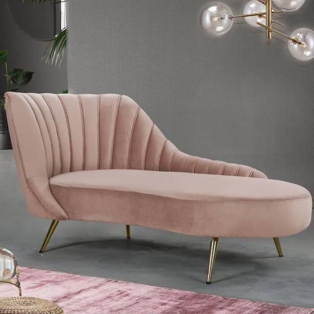 Smilemindia Lounge Sofas & Chairs PREMIUM LOOK GOLDEN LEG SG19 -COLOUR -PINK Fabric Lounger