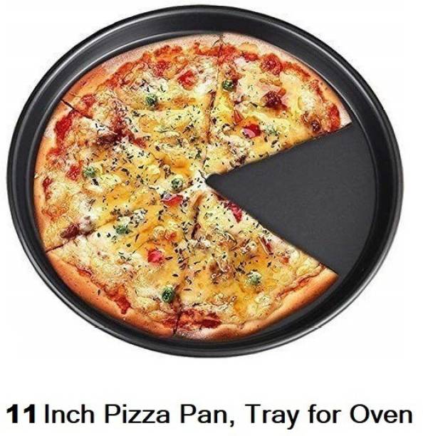 Bakers cutlery 11 Inch Pizza Pan, Plate, Tray Pizza Carbon Steel, Baking Non-Stick for Oven Pizza Tray