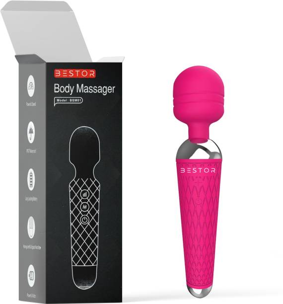 Bolsom bol-massager-pink Cordless Rechargeable Female Personal Body Wand Massager Machine with Vibration modes & Water Resistant Massager