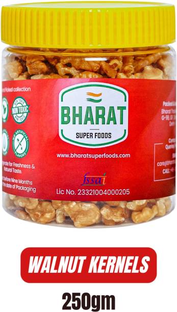 Bharat Super Foods Chile Walnut Kernels without Shell (Akhrot Giri) Grade 8 Pc (250gm Jar Pack) Walnuts