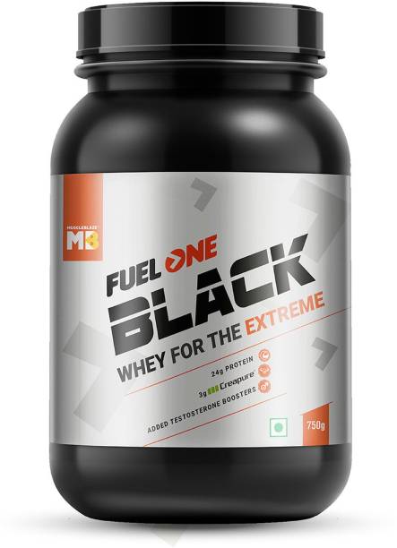 MUSCLEBLAZE Fuel One Black, 24 g Whey Protein (Chocolate, 750 g, 20 Servings) Whey Protein